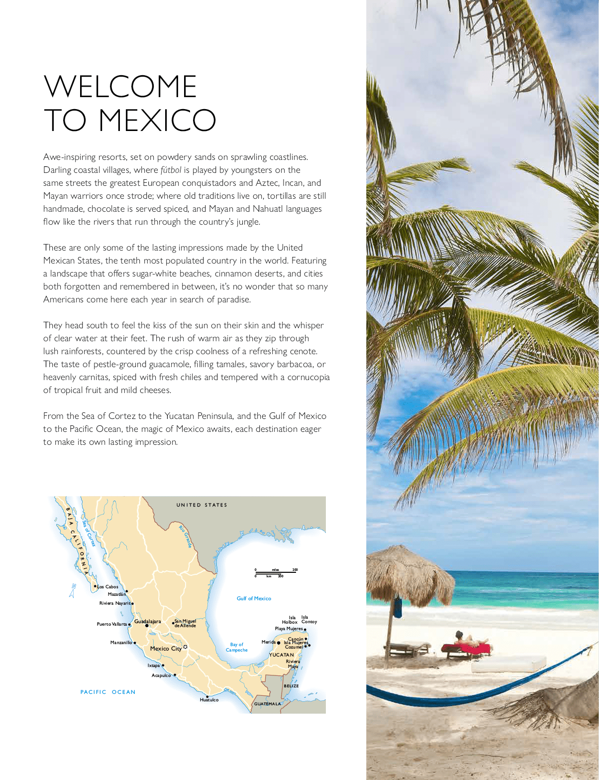 A brochure for a beach resort in Mexico. AI generated content