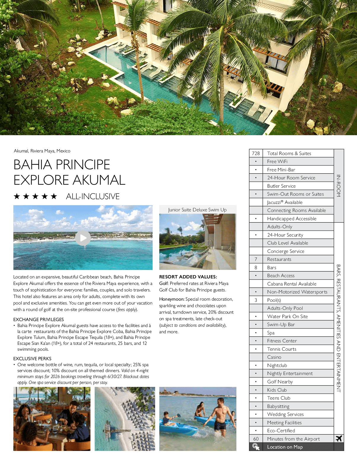 A brochure for a resort in the Bahia Principe chain of hotels. AI generated content