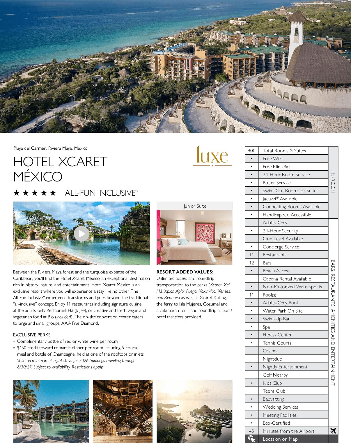 A brochure for a hotel in Mexico. AI generated content
